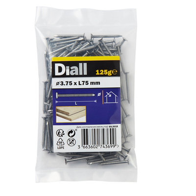 Diall Annular Ring Nail (L)75Mm (Dia)3.75Mm 125G