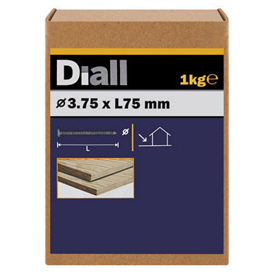 Diall Annular Ring Nail (L)75Mm (Dia)3.75Mm 1Kg