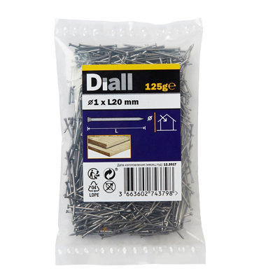Diall Veneer Pin (L)20Mm (Dia)1Mm 130G