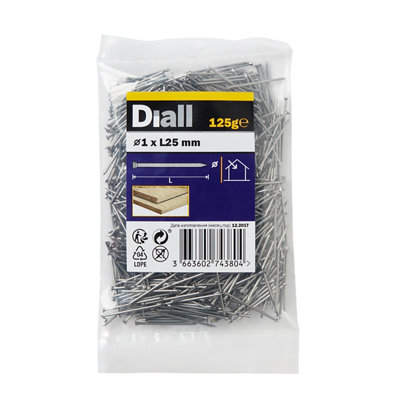 Diall Veneer Pin (L)25Mm (Dia)1Mm 130G