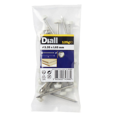 Diall Upvc Nail (L)65Mm (Dia)3.35Mm 125G