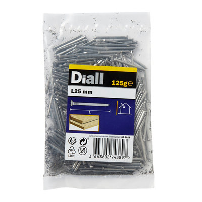 Diall Oval Nail (L)25Mm 125G