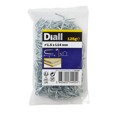 Diall Wire Staples (H)14Mm (Dia)1.5Mm 125G, Pack