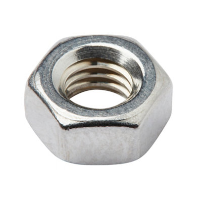 Diall M6 A2 Stainless Steel Hex Nut, Pack Of 10