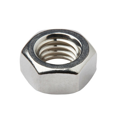 Diall M8 A2 Stainless Steel Hex Nut, Pack Of 10