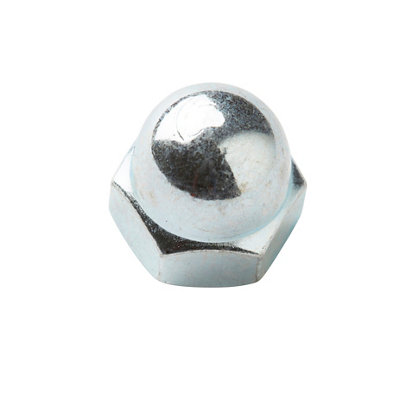 Diall M10 Carbon Steel Cap Nut, Pack Of 10