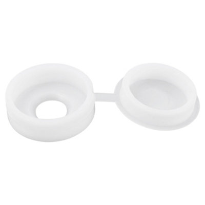 Diall White Plastic Decorative Snap Cap (Dia)12Mm, Pack Of 20