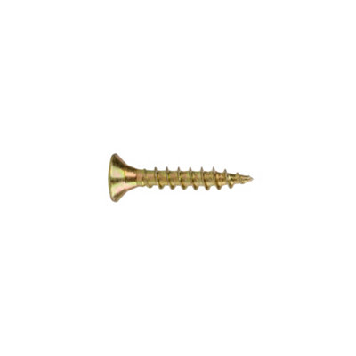 Diall Yellow-Passivated Carbon Steel Decking Screw (Dia)4Mm (L)25Mm, Pack Of 500