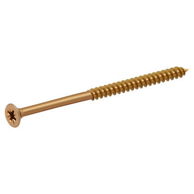 Diall Double-Countersunk Yellow-Passivated Carbon Steel Screw (Dia)4Mm, Pack Of 100