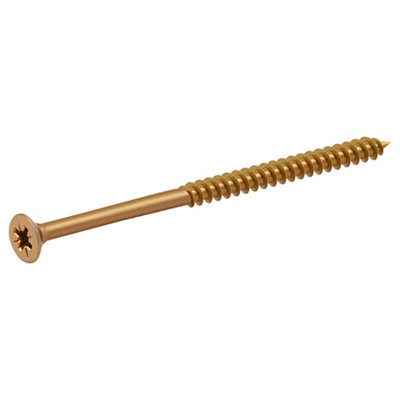 Diall Double-Countersunk Yellow-Passivated Carbon Steel Screw (Dia)5Mm, Pack Of 100