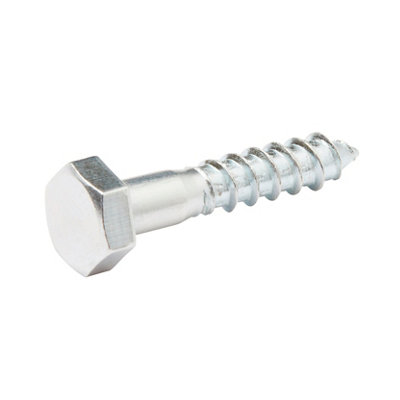 Diall Hex Zinc-Plated Carbon Steel Coach Screw (Dia)6Mm, Pack Of 200