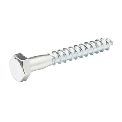 Diall Hex Zinc-Plated Carbon Steel Coach Screw (Dia)8Mm (L)60Mm, Pack Of 100