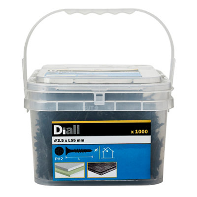 Diall Fine Iron Plasterboard Screw (Dia)3.5Mm (L)55Mm, Pack Of 1000