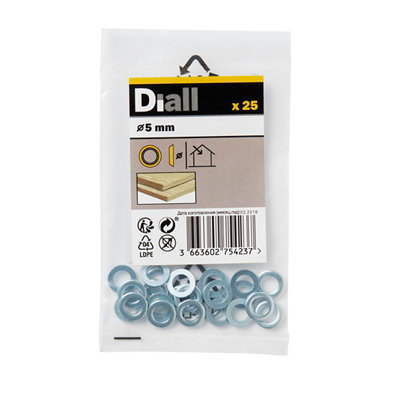 Diall M5 Brass Screw Cup Washer, (Dia)5Mm, Pack Of 25