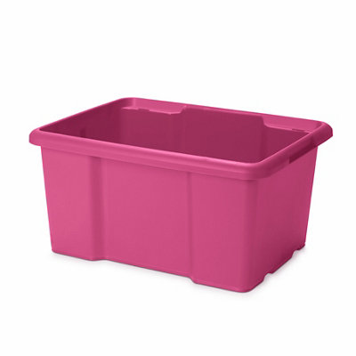 Form Fitty Pink 26L Plastic Stackable Storage Box