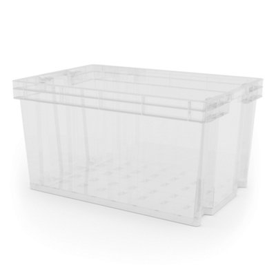 Form Xago Heavy Duty Clear 51L Plastic Stackable Storage Box