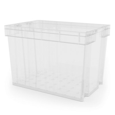 Form Xago Heavy Duty Clear 68L Plastic Stackable Storage Box