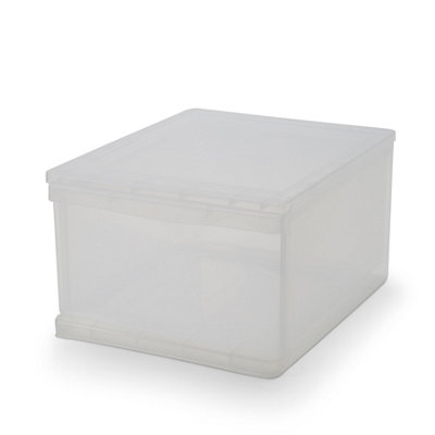 Form Kontor Clear 8L Plastic Stackable Storage Box