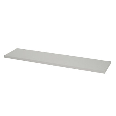 Goodhome Rigga Satin White Rectangular Floating Shelf (L)80Cm X (D)19Cm