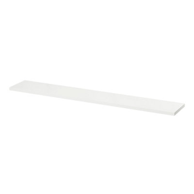 Goodhome Rigga Satin White Rectangular Floating Shelf (L)118Cm X (D)19Cm