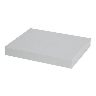 Goodhome Cusko Grey Rectangular Floating Shelf (L)30Cm X (D)23.5Cm