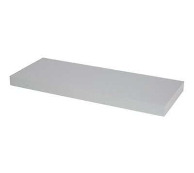Goodhome Cusko Satin Grey Rectangular Floating Shelf (L)60Cm X (D)23.5Cm