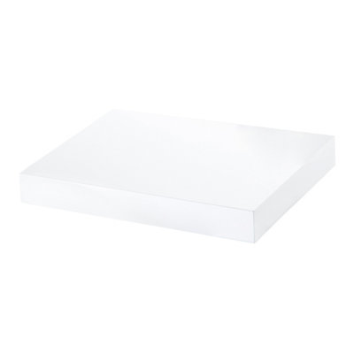 Goodhome Cusko White Rectangular Floating Shelf (L)30Cm X (D)23.5Cm