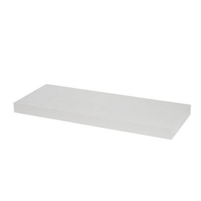 Goodhome Cusko White Rectangular Floating Shelf (L)80Cm X (D)23.5Cm