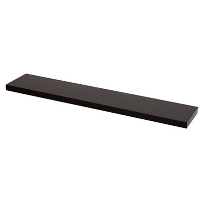 Goodhome Cusko Black Rectangular Floating Shelf (L)118Cm X (D)23.5Cm