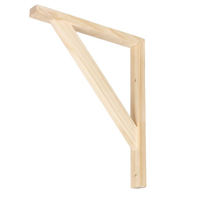 Goodhome Natural Pine Shelving Bracket (H)300Mm (D)250Mm