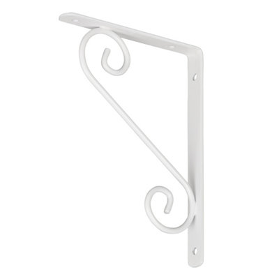 Goodhome Antik White Antique Effect Steel Shelving Bracket (H)150Mm (D)200Mm
