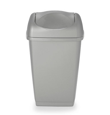 B&Q Tazetta Swing Grey Plastic Swing Bin - 40L