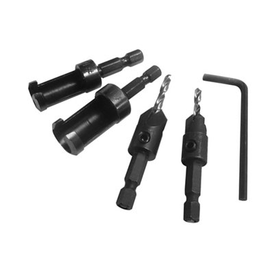 Erbauer Plug Cutter & Countersink, Set Of 4