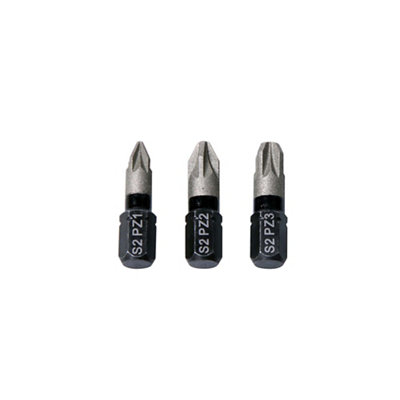 Erbauer Diamond Pz S2 Steel Screwdriver Bits (3 Pieces) - Sdr19787