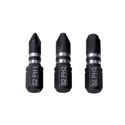 Erbauer Mixed S2 Steel Screwdriver Bits (3 Pieces) - Sdr95309