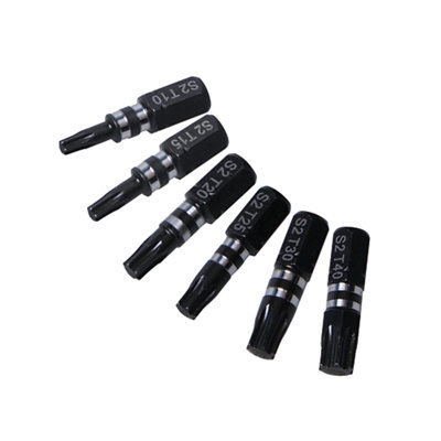 Erbauer Tx Impact Screwdriver Bits (L)25Mm, 6 Pieces