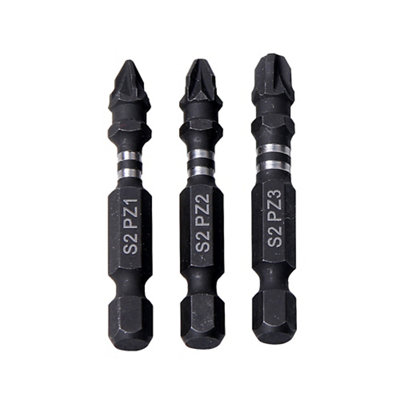 Erbauer Pz Impact S2 Steel Screwdriver Bits (3 Pieces) - Sdr37764