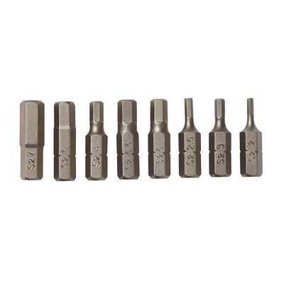 Universal Hex Steel (S2 Grade) Screwdriver Bits (8 Pieces) - Sdr17371