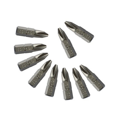 Universal Ph2 Screwdriver Bits (L)25Mm, Pack Of 10