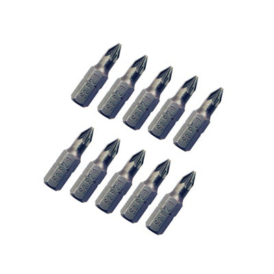 Universal Pz1 Screwdriver Bits (L)25Mm, Pack Of 10