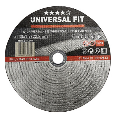 Universal Cutting Disc 230Mm X 1.9Mm X 22.2Mm