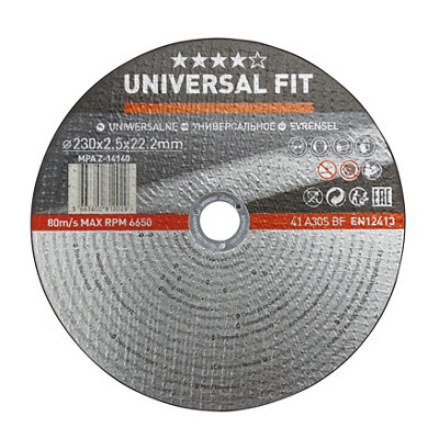 Universal Metal Cutting Disc 230Mm X 2.5Mm X 22.2Mm