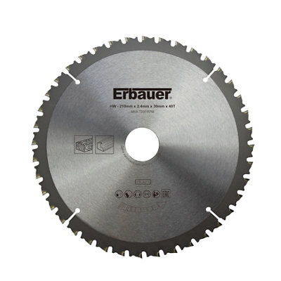 Erbauer Multi-Material 40T Circular Saw Blade (Dia)210Mm