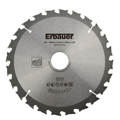 Erbauer 24T Circular Saw Blade (Dia)190Mm
