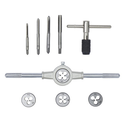 B&Q 10 Piece Steel Tap & Die Set Pl103