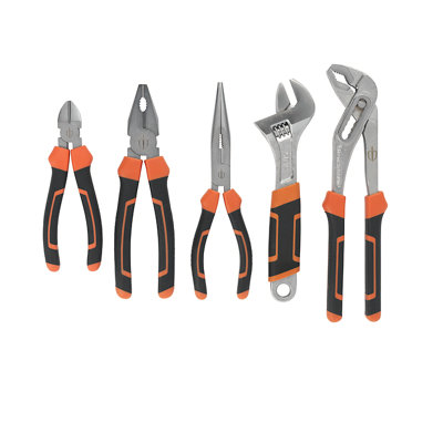 Magnusson 5 Piece Chrome Vanadium Steel Pliers Set Pl110 Comfort Grip