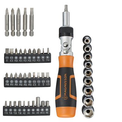 Magnusson 46 Piece Ratcheting Screwdriver & Bit Set