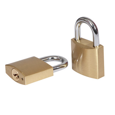 Smith & Locke Brass Open Shackle Padlock (W)30Mm, Pack Of 2