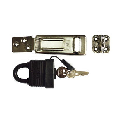 Smith & Locke Galvanised Steel Hasp & Staple, (L)90Mm (W)40Mm