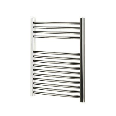 Flomasta Blyss Chrome Effect Curved Towel Warmer (W)600Mm X (H)700Mm